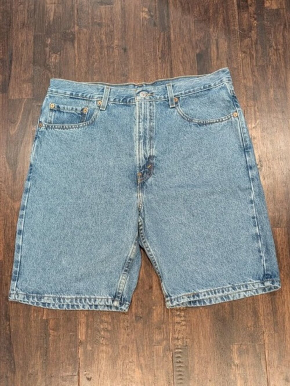 Levis 505 Shorts Mens 36 Regular Fit Baggy Denim‎ Cutoff Casual Vintage Jorts